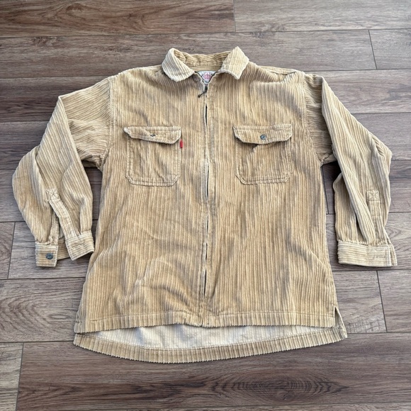 Bugle Boy Other - Vintage Bugle Boy Gold Crest Corduroy Zip Up